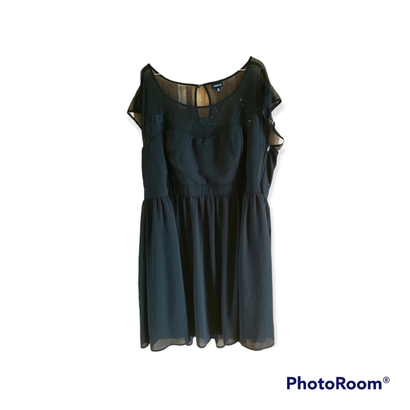 Torrid Floral Embroidered Mesh Little Black Dress - Picture 3 of 13